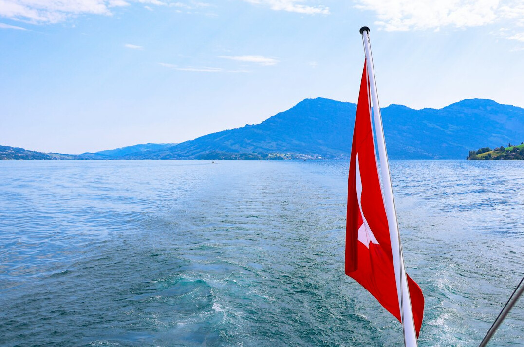 swiss flag waving